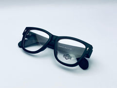 Matrix Black Rectangular Full-Rim Eyeglasses – Unisex