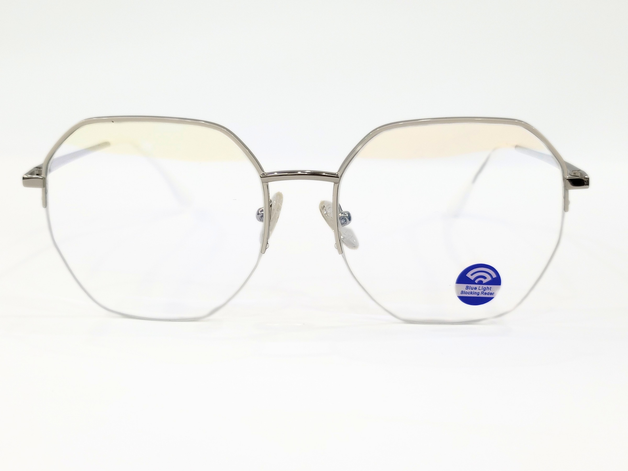 Designer Silver Hexa Glasses (Unisex)
