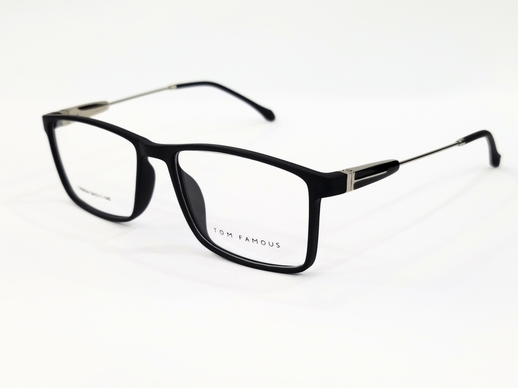 TOM FAMOUS Black Golden Rectangular Glasses (Unisex) - TR6824
