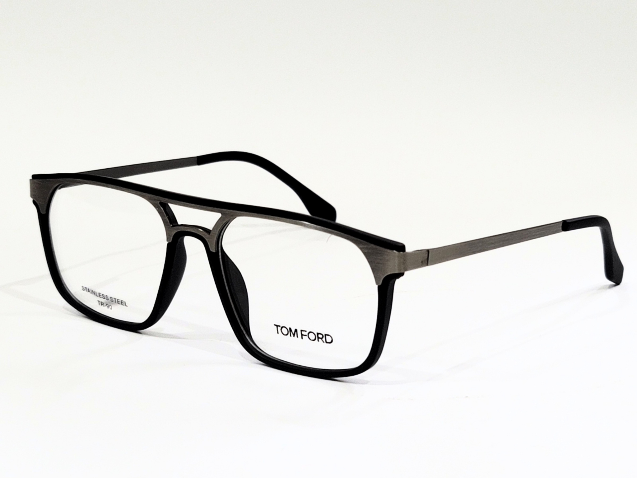 Tom Ford Black-Gold & Silver Square Eyeglasses, Dtylish, Durable, & LightWeight.y