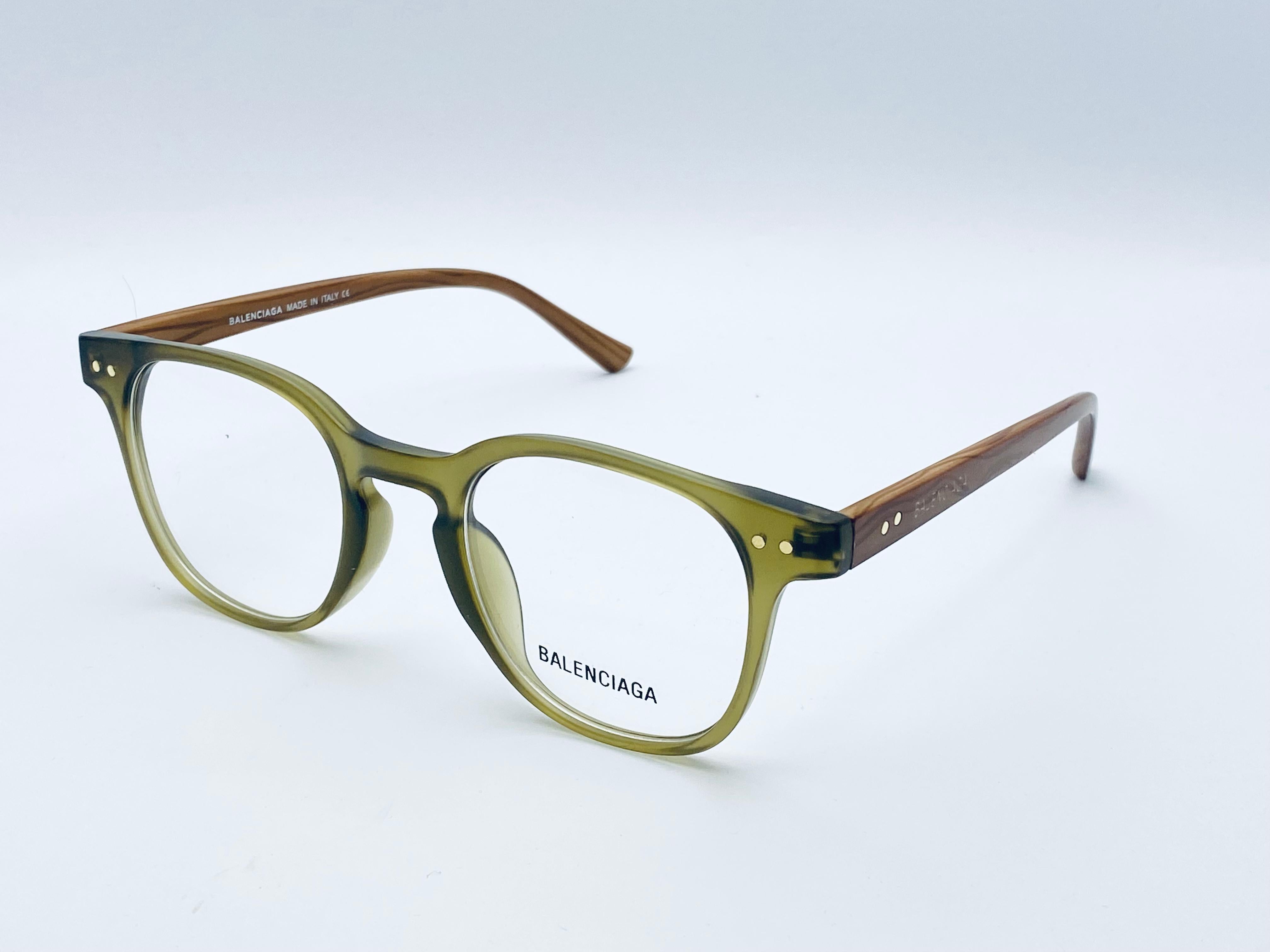 Balenciaga Unisex Acetate Eyeglasses – Classic Round Square Frame