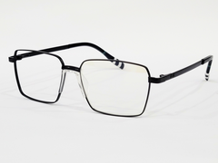 "Black Square Eyeglasses Metal Frame for Men and Women"