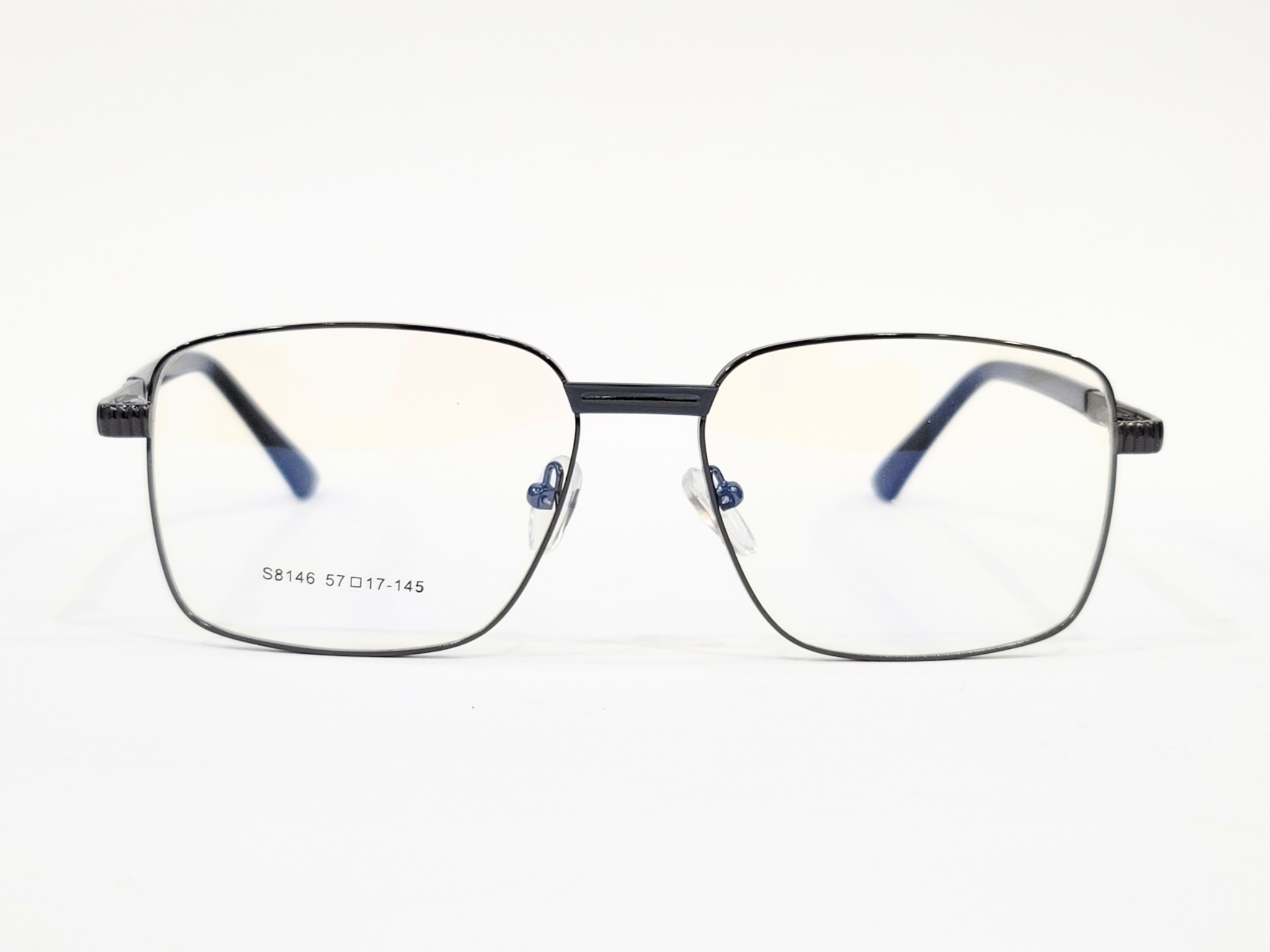 Designer Black Rectangular Eyeglasses for Men S8146