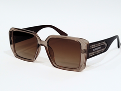 Burberry Brown Square Sunglasses with Gradient Lenses for Adults.