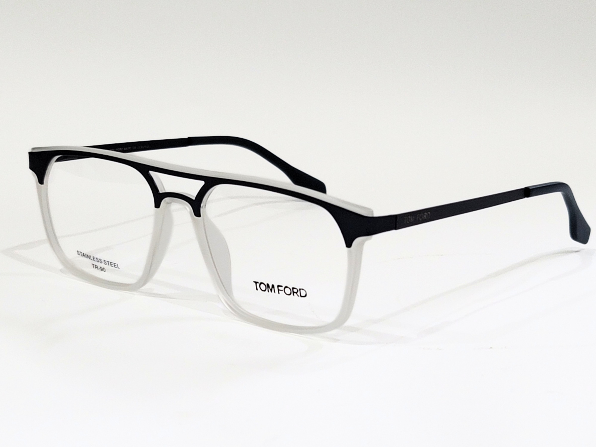 Tom Ford Black-Gold & Silver Square Eyeglasses, Dtylish, Durable, & LightWeight.y