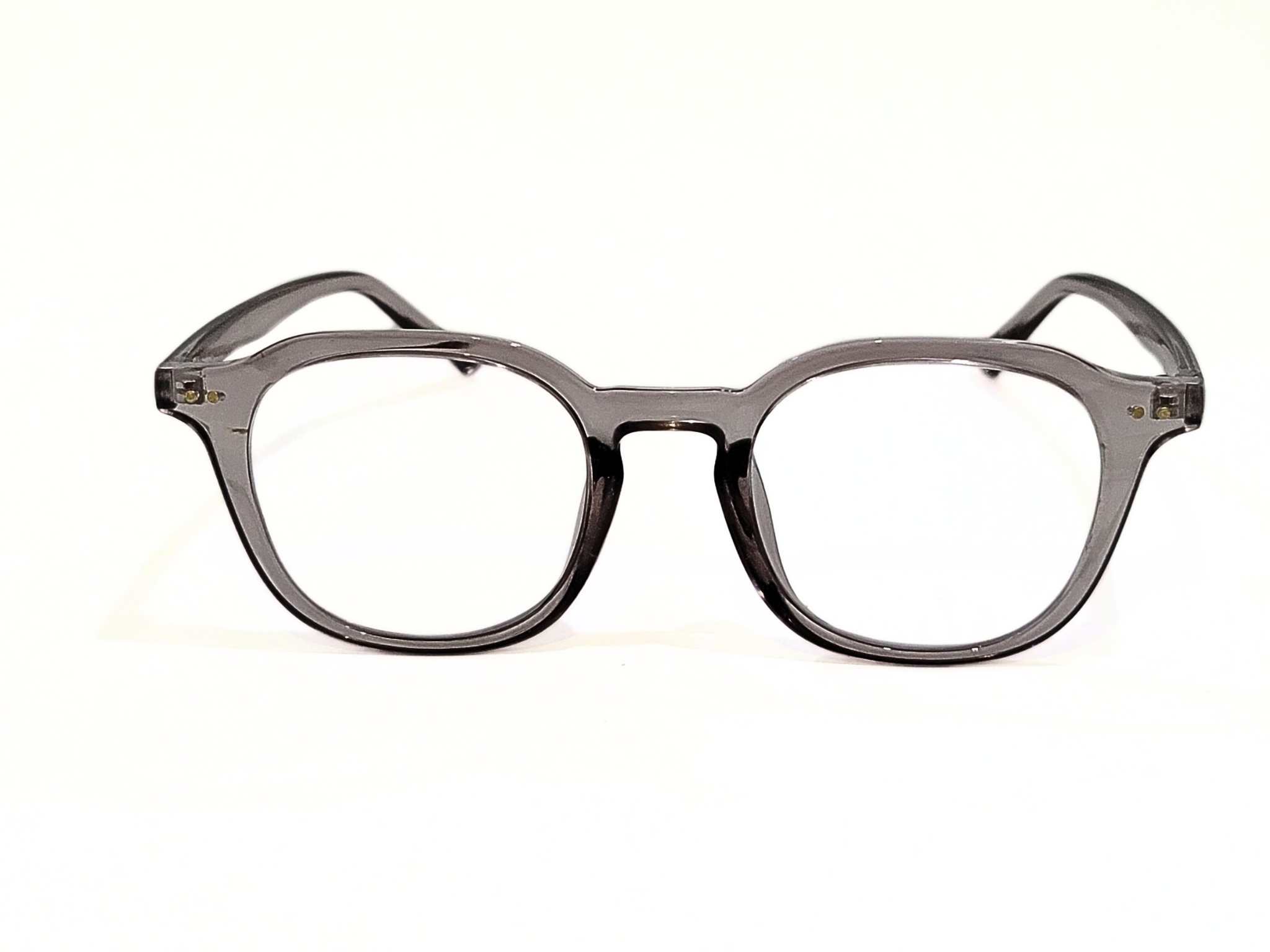 "Designer Eyeglasses Rounded Square Glasses - Black Unisex Frames"