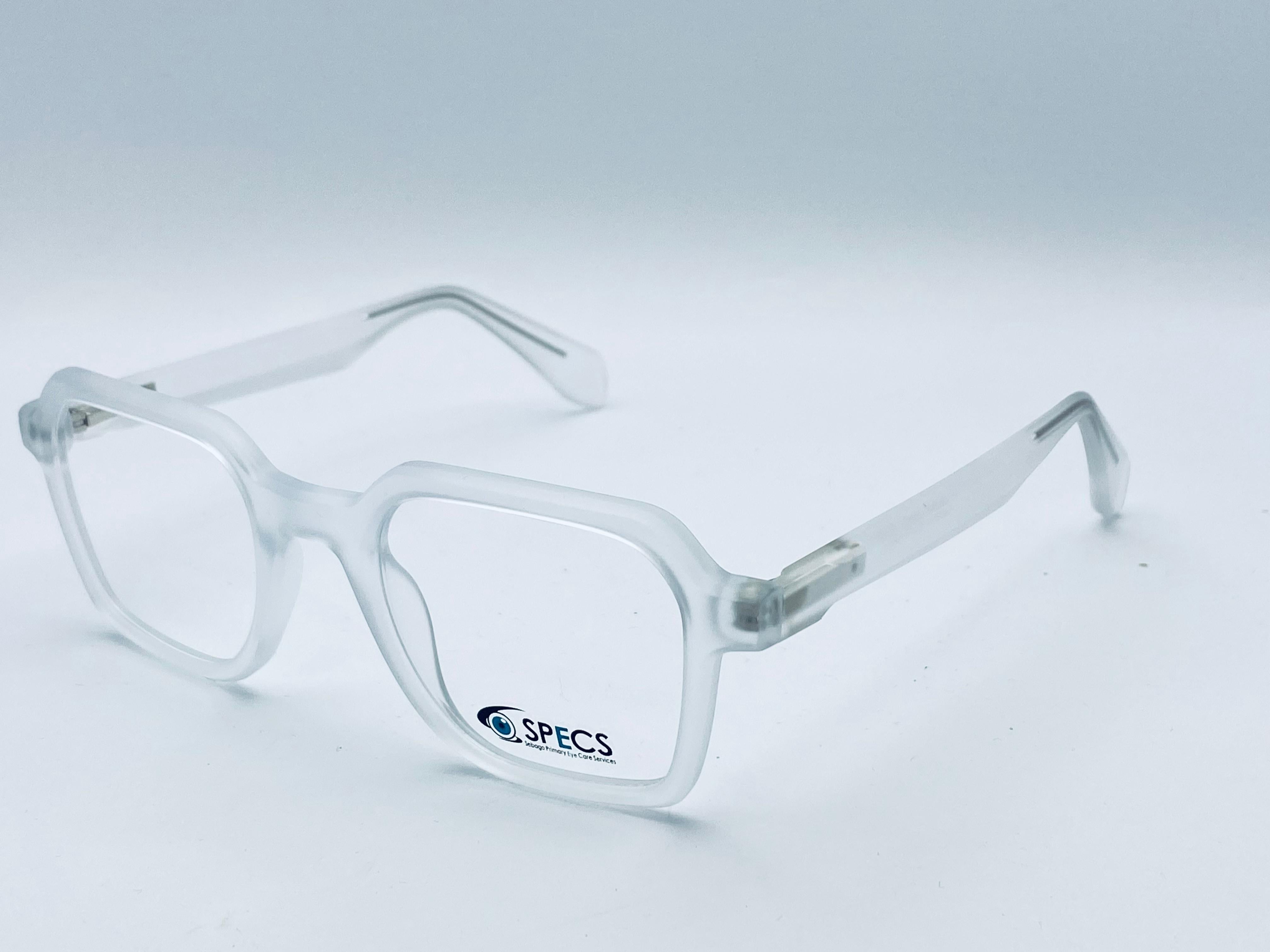 SPECS Matte Brown Rectangular Acetate Eyeglasses – Unisex