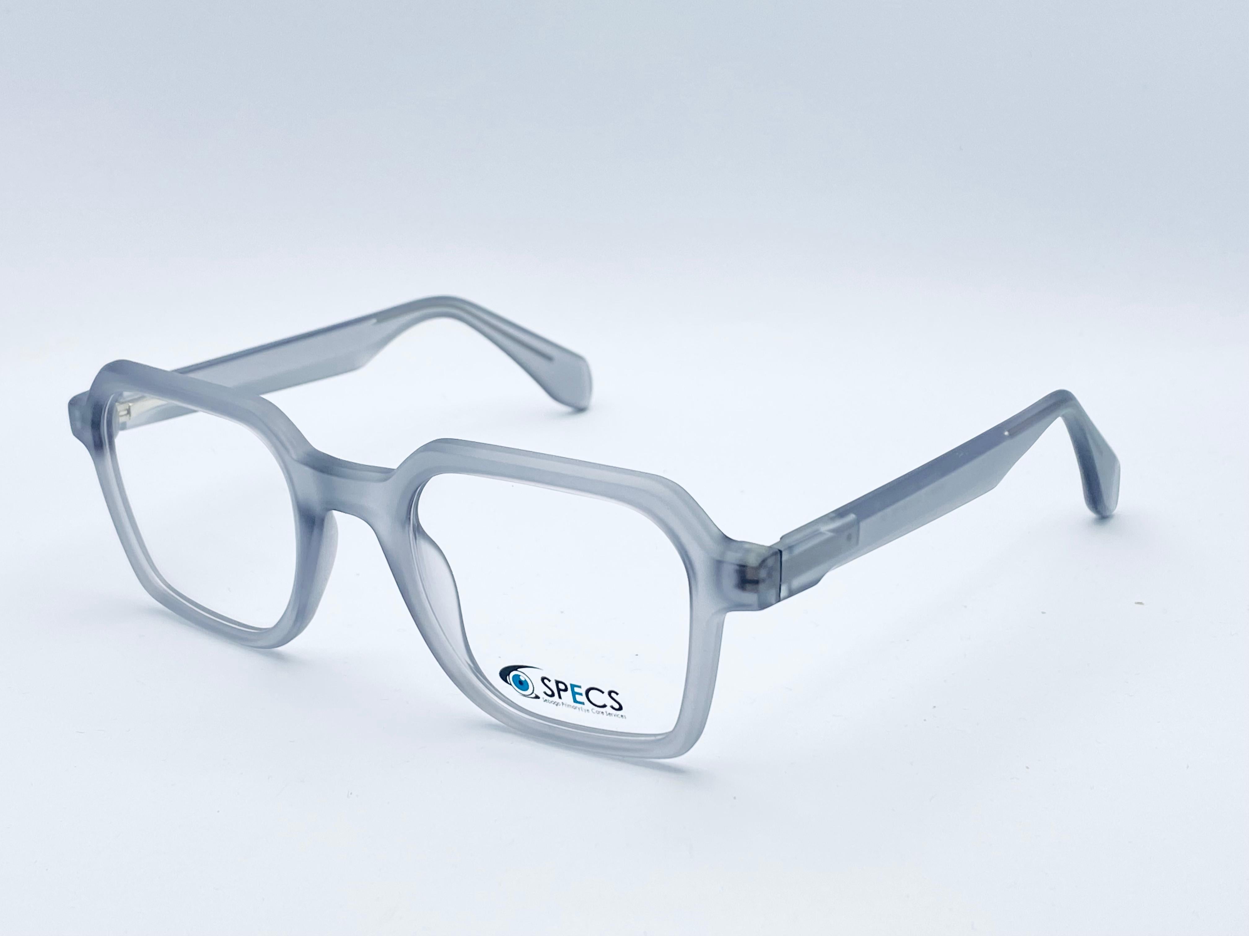 SPECS Matte Brown Rectangular Acetate Eyeglasses – Unisex