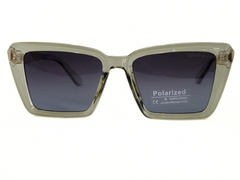Tiffany sunglasses with polarized lenses, rose gold temples, UV protection.