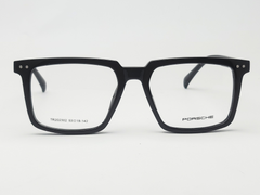 Porsche Design Rectangular Eyeglass Frame – Black Acetate – Unisex (53-18-142)
