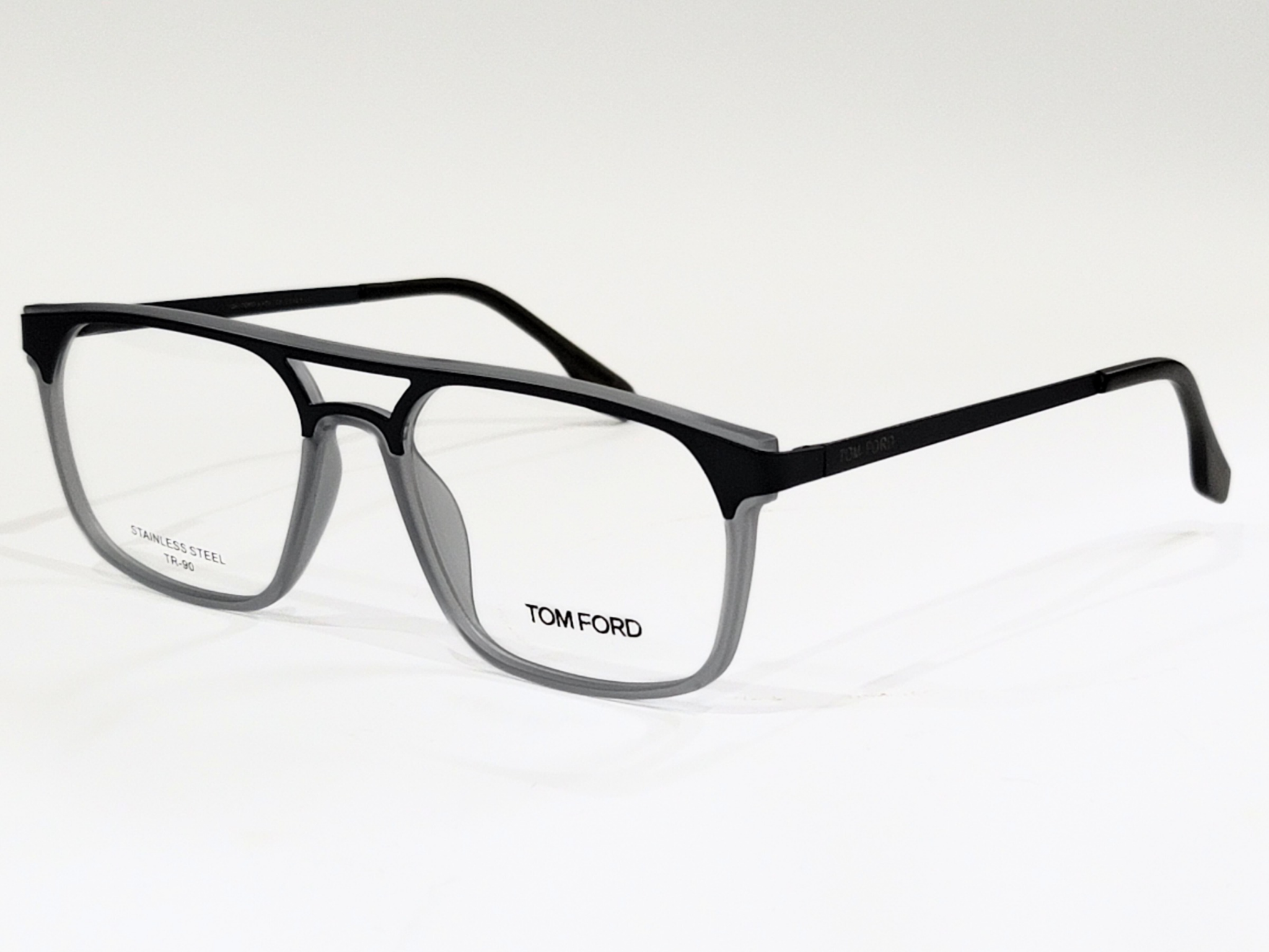 Tom Ford Black-Gold & Silver Square Eyeglasses, Dtylish, Durable, & LightWeight.y