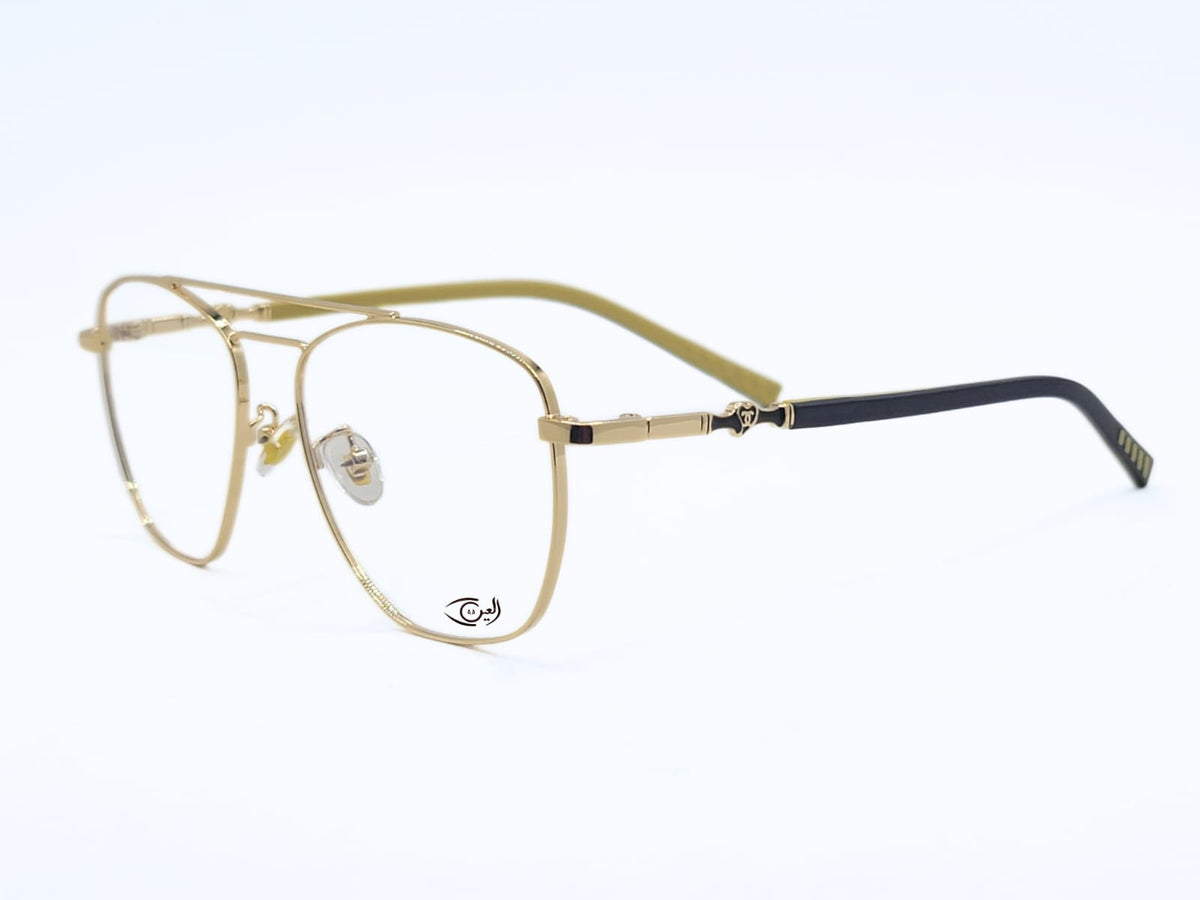 Designer  - Golden black contrast - male - Metal - Double Bridge Square - Wide - Eyewear