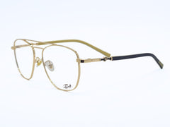 Designer  - Golden black contrast - male - Metal - Double Bridge Square - Wide - Eyewear