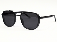 Designer Sunglasses Black Square Aviator  for Men and Women, Modern Design with Dark Lenses