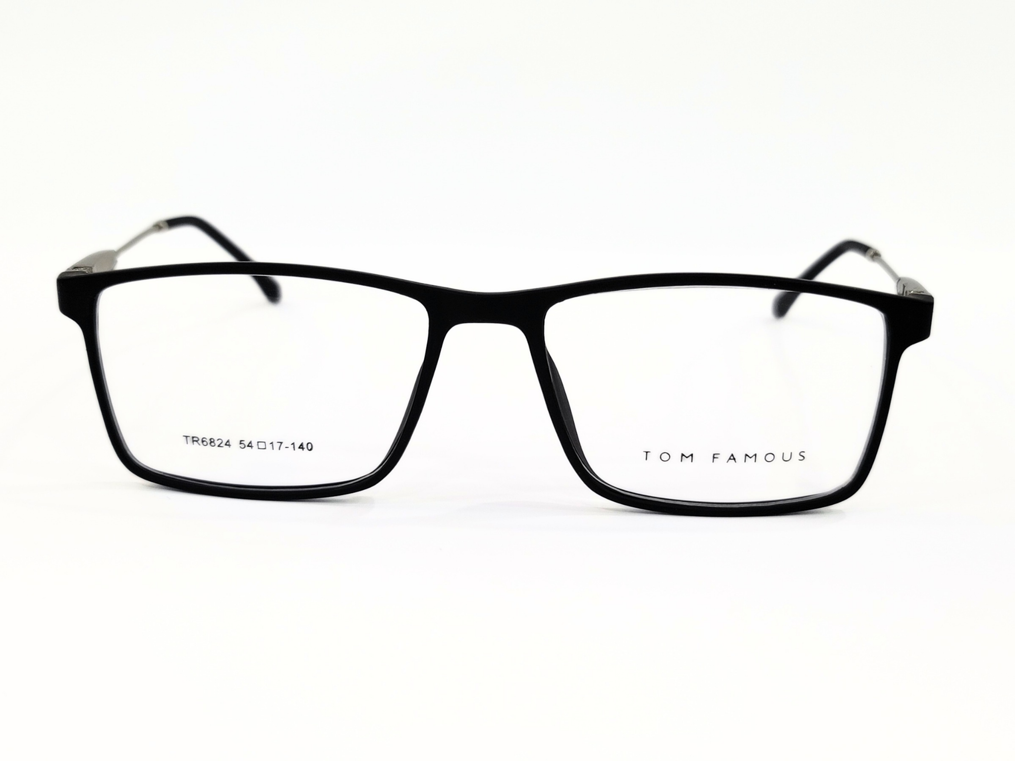 TOM FAMOUS Black Golden Rectangular Glasses (Unisex) - TR6824