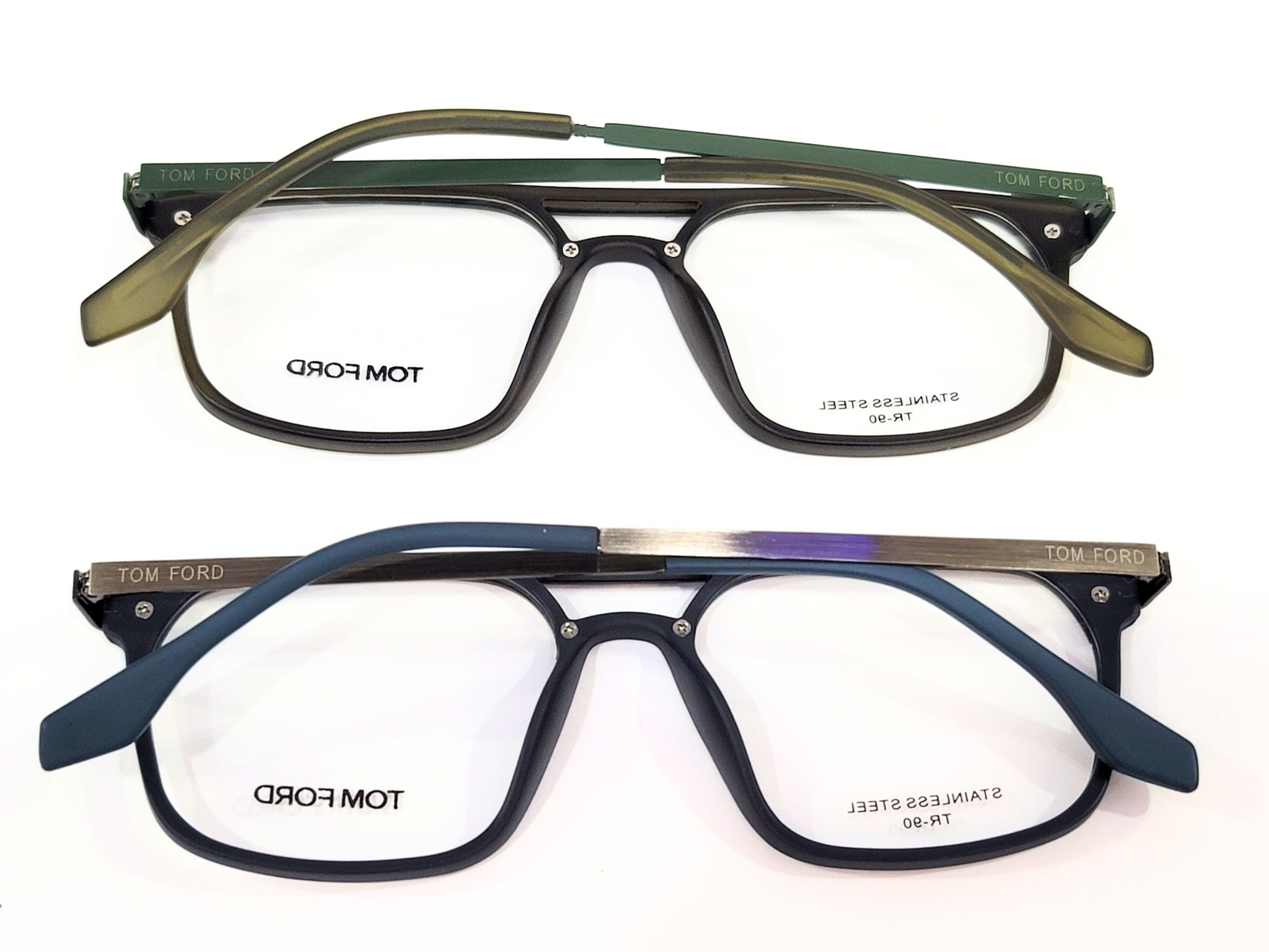 Tom Ford Black-Gold & Silver Square Eyeglasses, Dtylish, Durable, & LightWeight.y