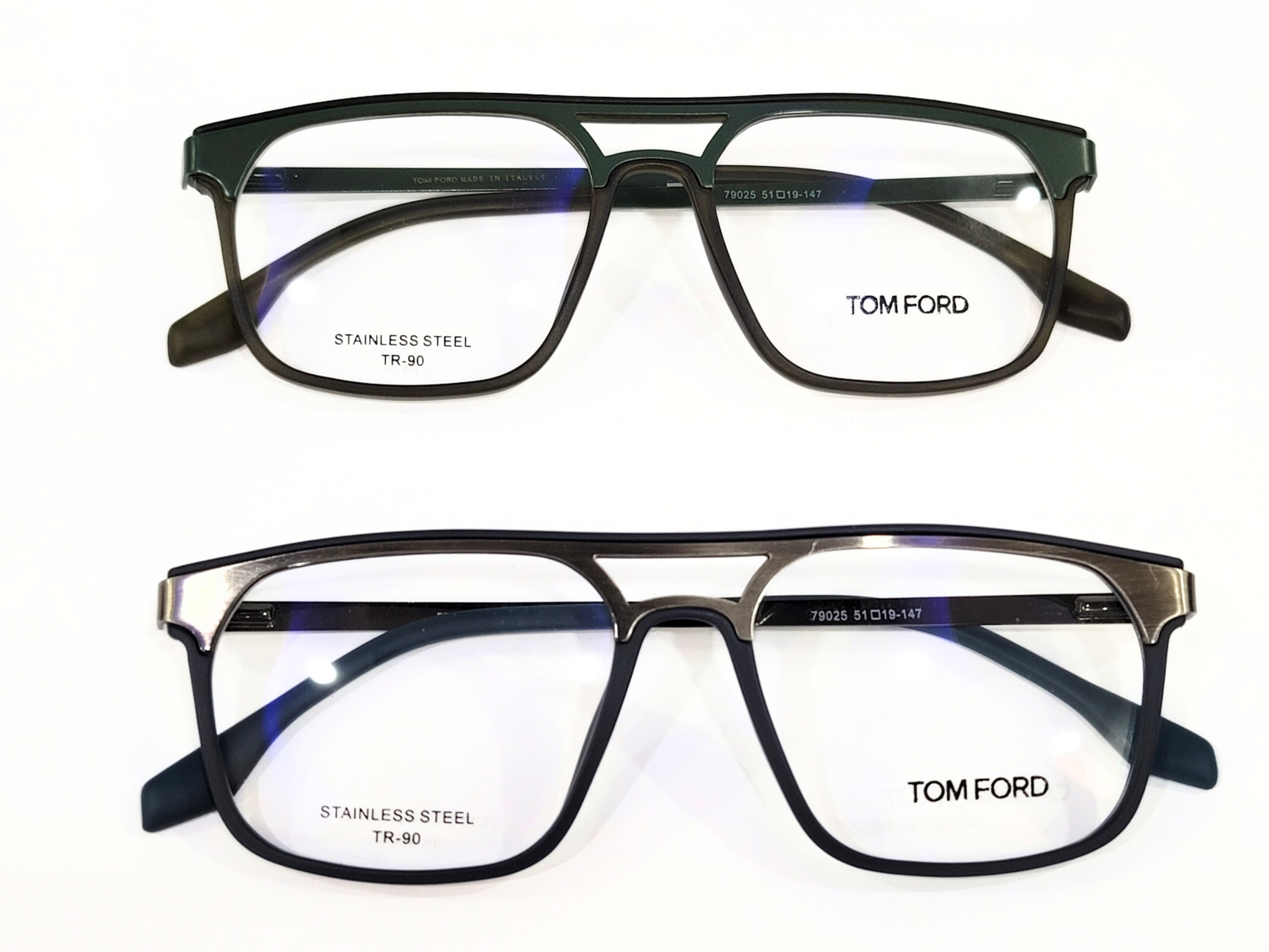 Tom Ford Black-Gold & Silver Square Eyeglasses, Dtylish, Durable, & LightWeight.y