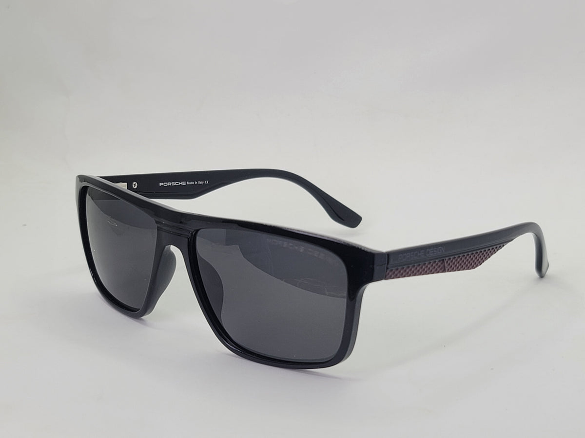 Desginer Sunglasses - Square - lightweight and durable materials, With a Black finish and Red accents on the temples. 
Eyewear -